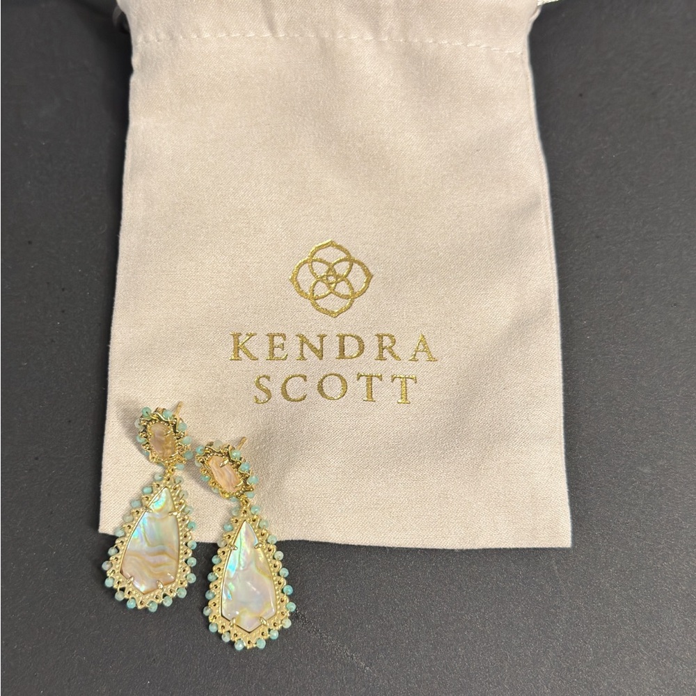 Kendra Scott Iridescent Beaded Camry Teardrop Earrings